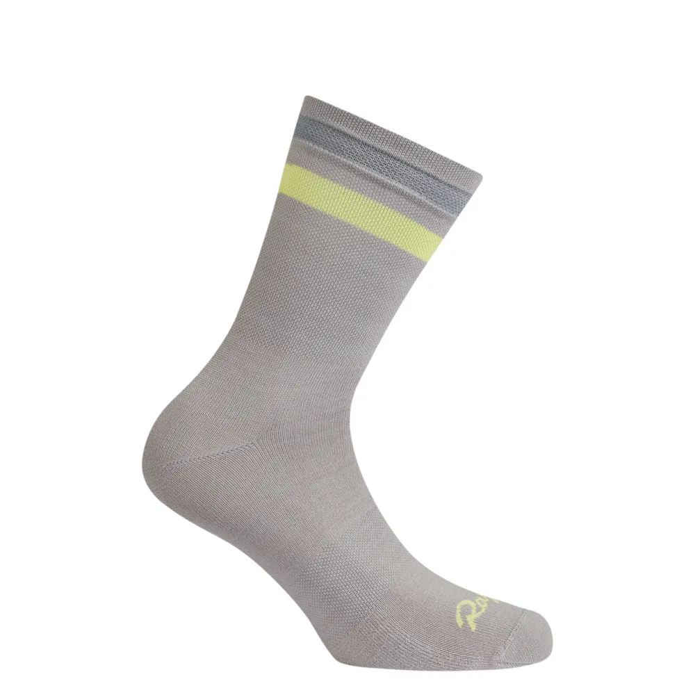 uPRISE Bikes Rapha Reflective Brevet Socks - Regular - Rock Ridge/Wild Lime | Price match, 365 day return s, 18-Month Warranty, Finance Available & Free UK Delivery
