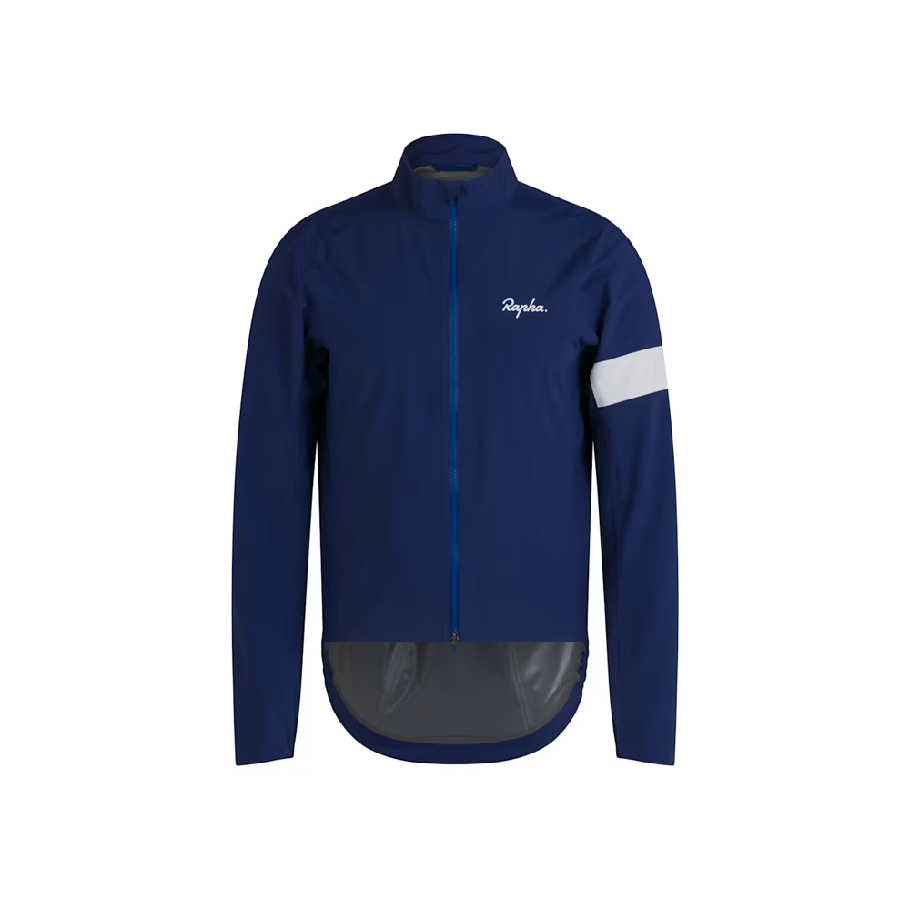 uPRISE Bikes Rapha Core Men's Waterproof Rain Jacket III - Navy/White | Price match, 365 day returns, 18-Month Warranty, Finance Available & Free UK Delivery