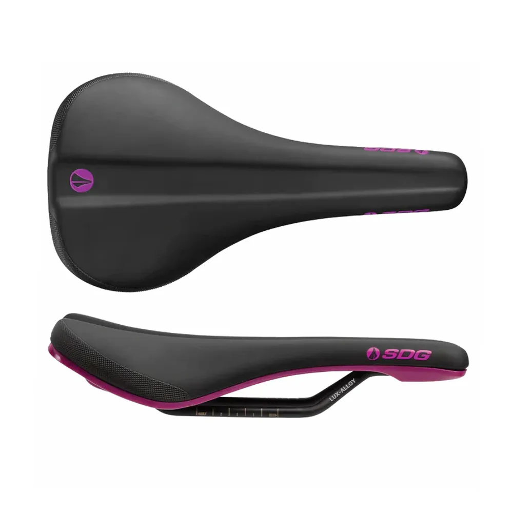uPRISE Bikes SDG Bel Air V3 Max Lux-Alloy Saddle - Black/Purple | Price match, 365 day returns, 18-Month Warranty, Finance Available & Free UK Delivery