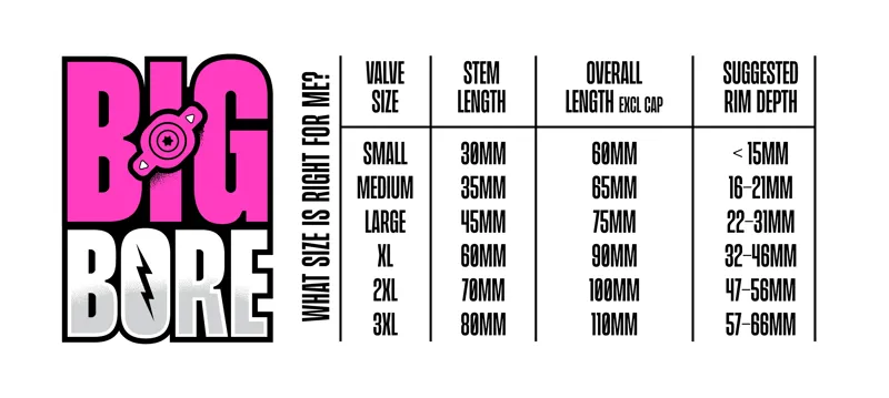 Muc-Off Big Bore Lite Tubeless Valves Medium 35mm - Pink-1