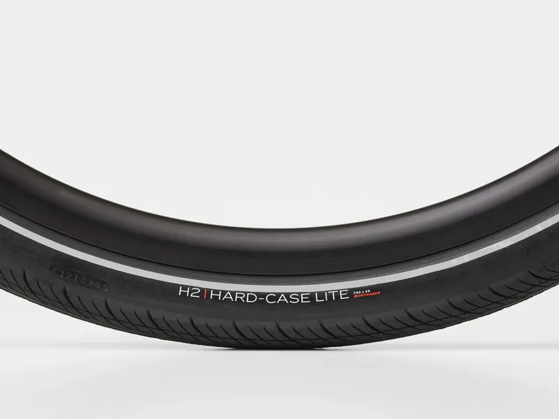 Bontrager H2 Hard-Case Lite Reflective Hybrid Tyre - 700x45c - Black/Reflective-2