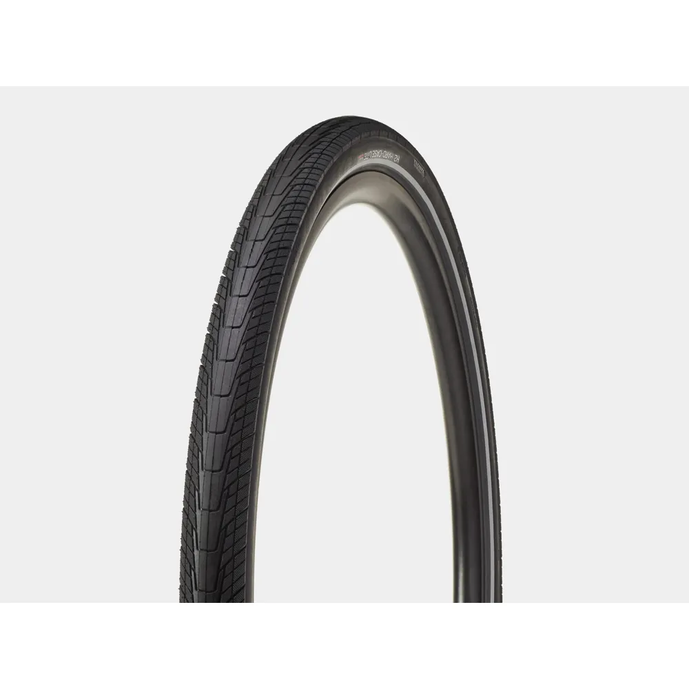 uPRISE Bikes Bontrager H2 Hard-Case Lite Reflective Hybrid Tyre - 700x40c - Black/Reflective | Price match, 365 day return s, 18-Month Warranty, Finance Available & Free UK Delivery