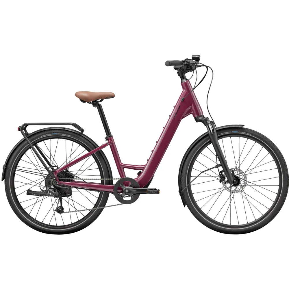 uPRISE Bikes Cannondale Mavaro Neo SL 2 Step-Thru 2024 Electric Hybrid Bike - Black Cherry | Price match, 365 day return s, 18-Month Warranty, Finance Available & Free UK Delivery