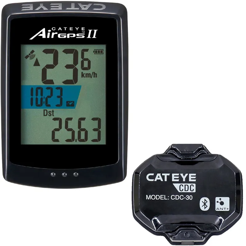 CatEye Air GPS 2 Cycle Computer with Cadence Sensor - Black