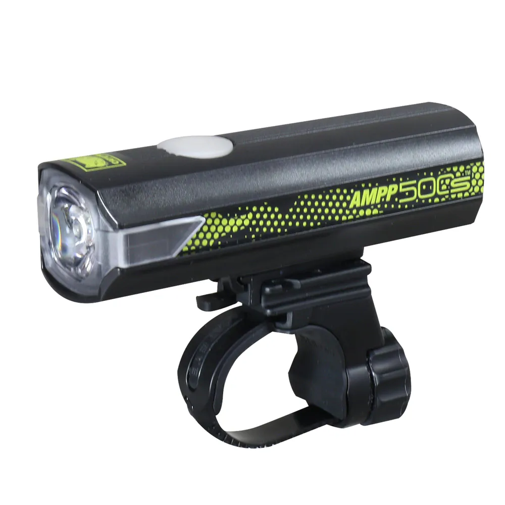 uPRISE Bikes Cateye AMPP 500S Colour Edition USB-C Front Bike Light - Black/Green | Price match, 365 day return s, 18-Month Warranty, Finance Available & Free UK Delivery