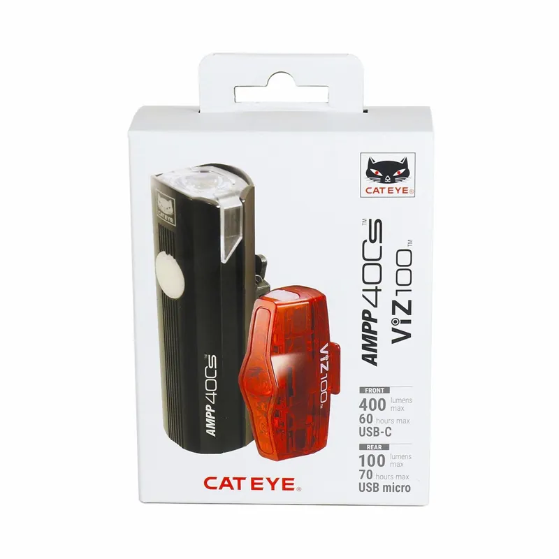 Cateye AMPP 400S/Viz 100 Bicycle Light Set-4