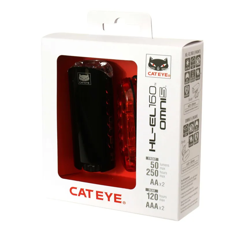 Cateye El-160 / Omni 5 Bike Battery Light Set-9