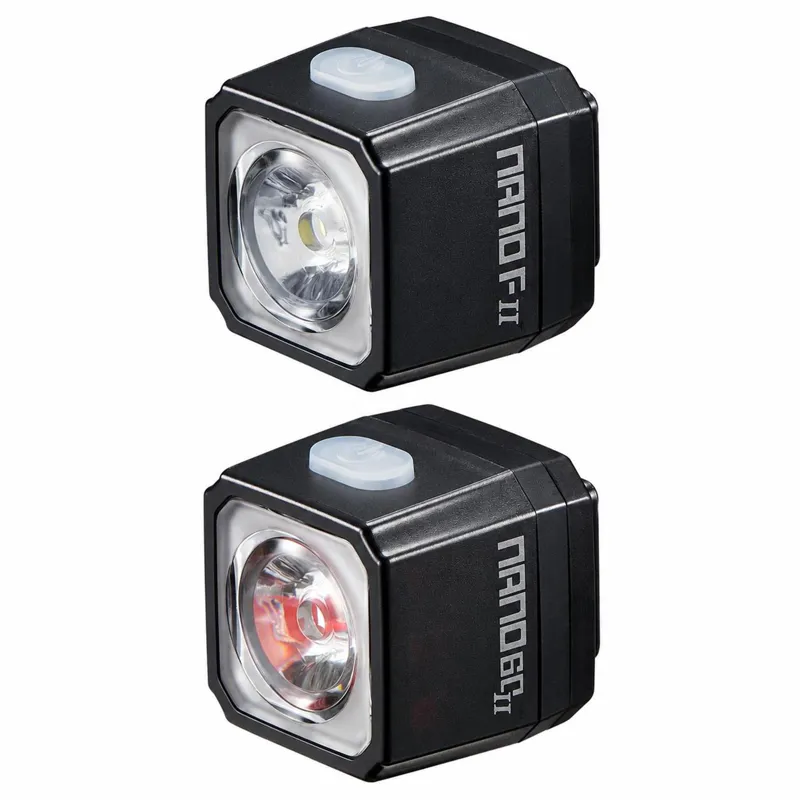 Cateye Nano II Front and Rear USB Light Set - Black