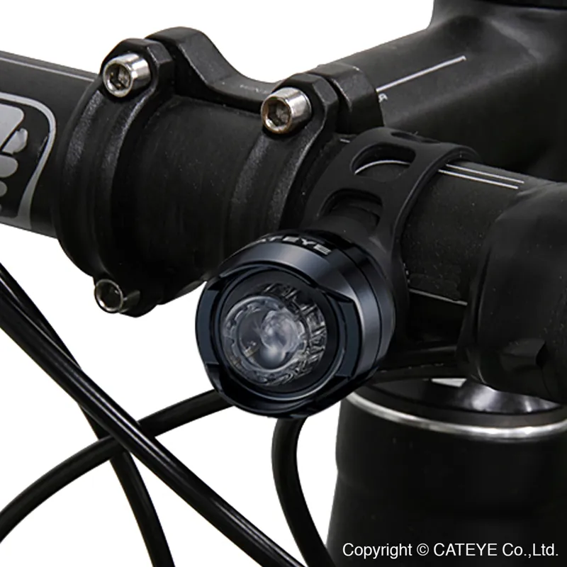 Cateye Orb Front Battery Light - Polished Black-1