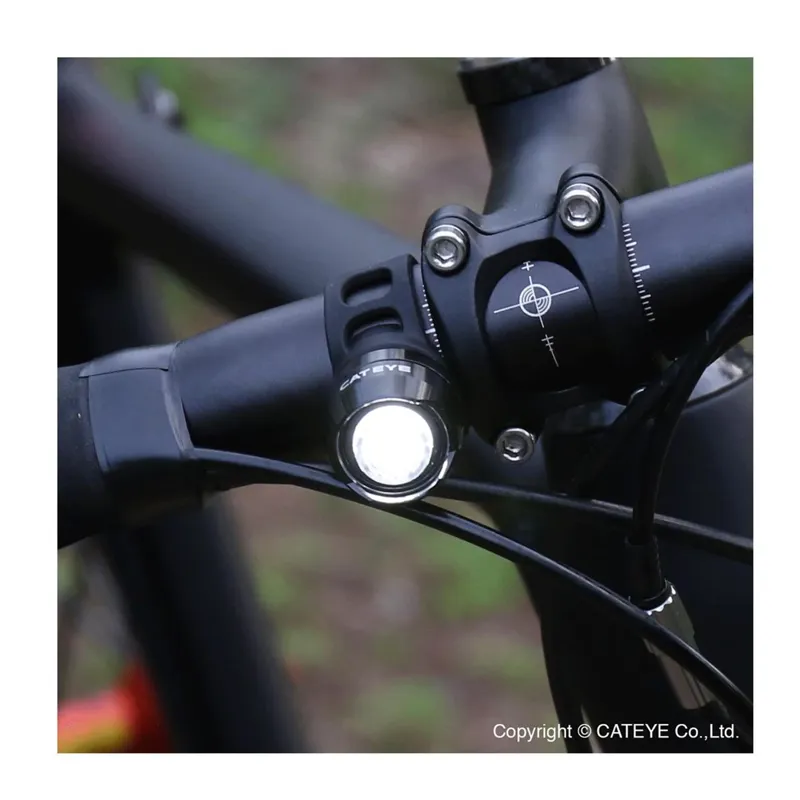 Cateye Orb Rechargeable Front Light - Polished Black-5