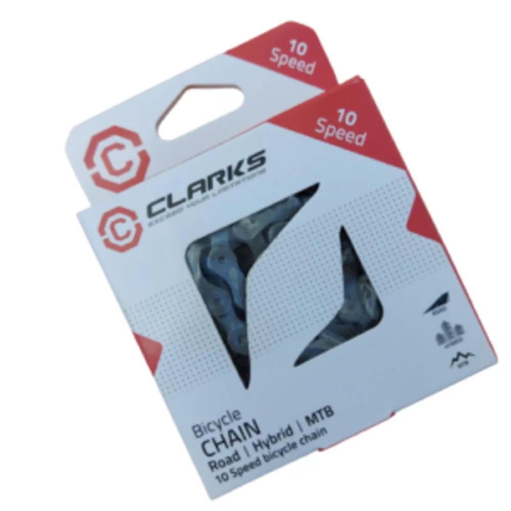 uPRISE Bikes Clarks 10 Speed Chain - Silver | Price match, 365 day returns, 18-Month Warranty, Finance Available & Free UK Delivery
