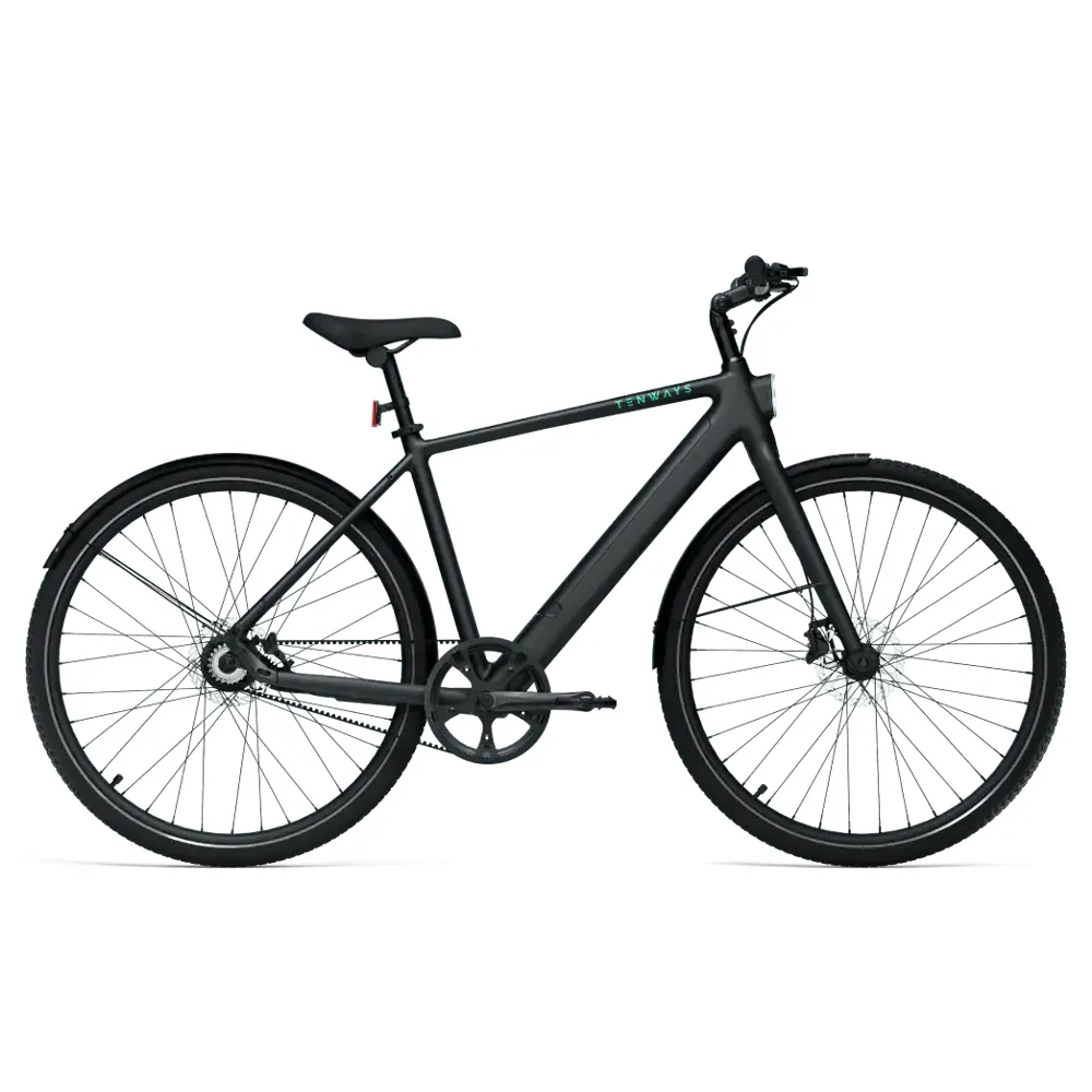 uPRISE Bikes Tenways CGO600 Pro 2025 Electric Hybrid Bike - Midnight Black | Price match, 365 day return s, 18-Month Warranty, Finance Available & Free UK Delivery