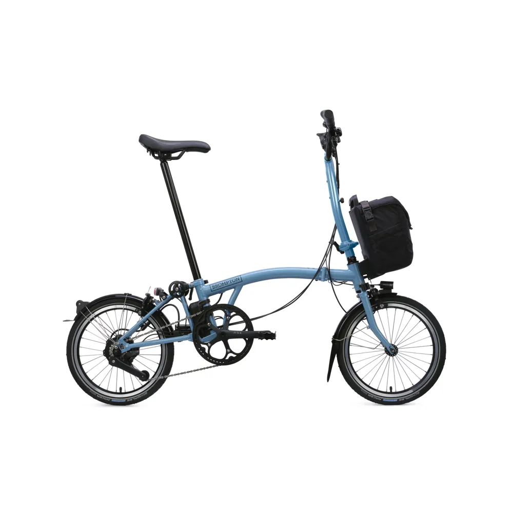 uPRISE Bikes Brompton C Line 4 Speed Mid Bar 2026 Electric Folding Bike - Cloud Metallic | Price match, 365 day return s, 18-Month Warranty, Finance Available & Free UK Delivery