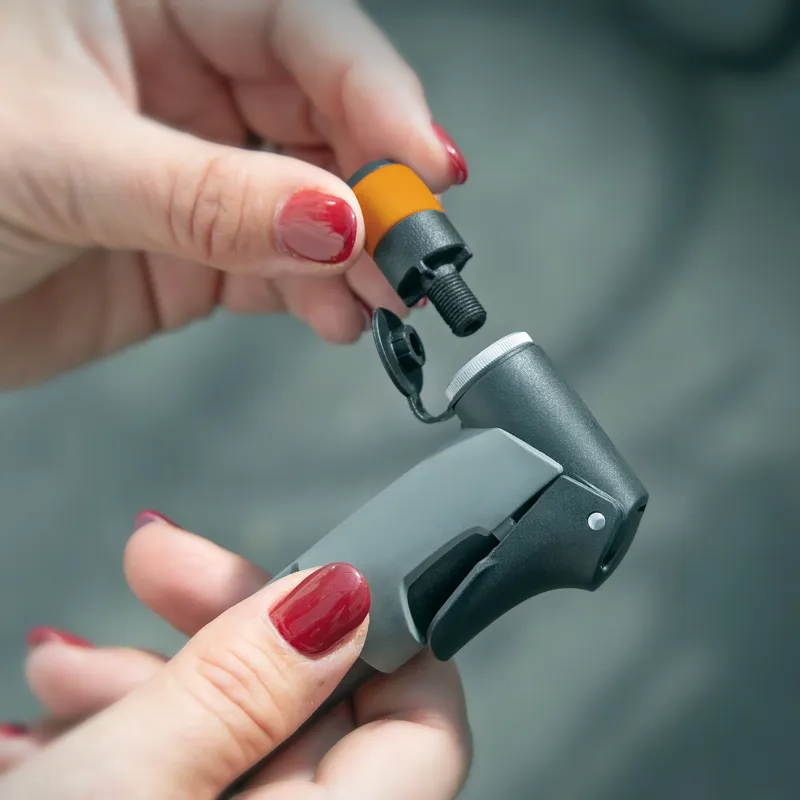 SKS Clik Valve Adapter For Pump Heads - Black/Orange-2