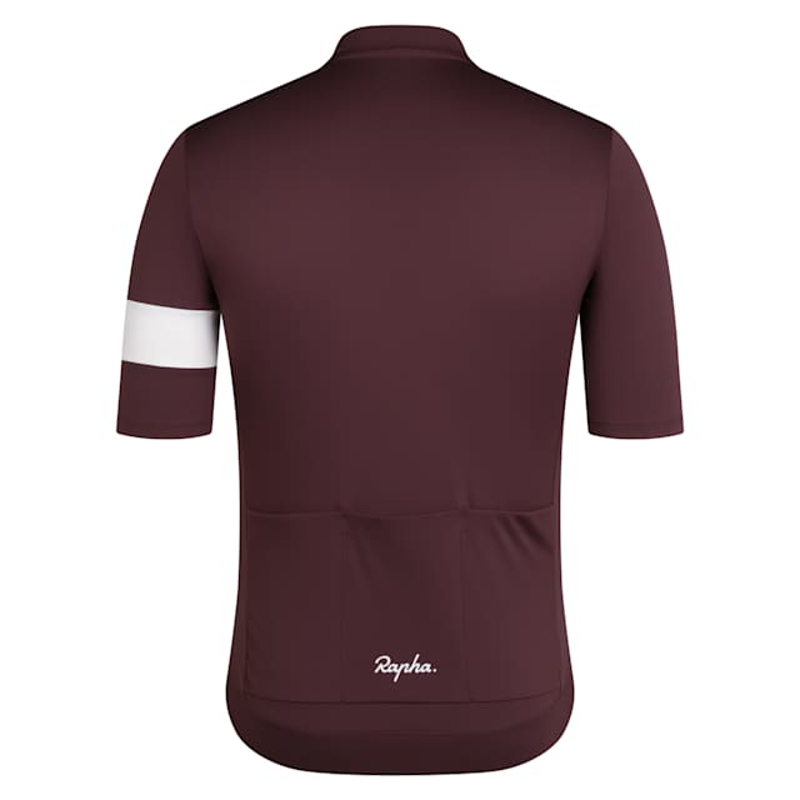 Rapha Core Men's Short Sleeve Jersey - Fudge/White Alyssum-1