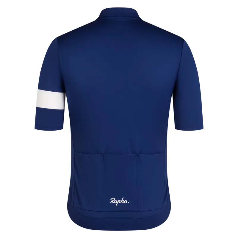 Rapha Core Men's Short Sleeve Jersey - Navy/White-1