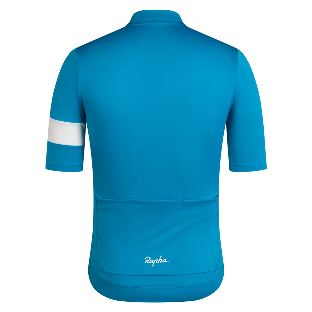uPRISE Bikes Rapha Core Men's Short Sleeve Jersey - Teal Blue/White | Price match, 365 day returns, 18-Month Warranty, Finance Available & Free UK Delivery