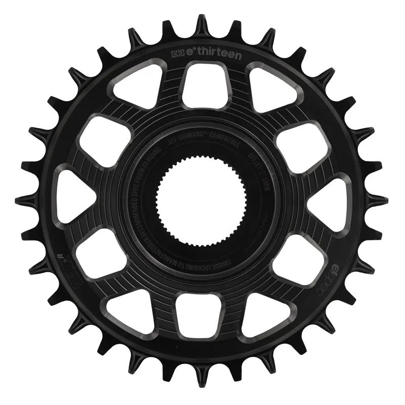 E-Thirteen Helix R e-spec Chainring for Shimano EP8 - Black