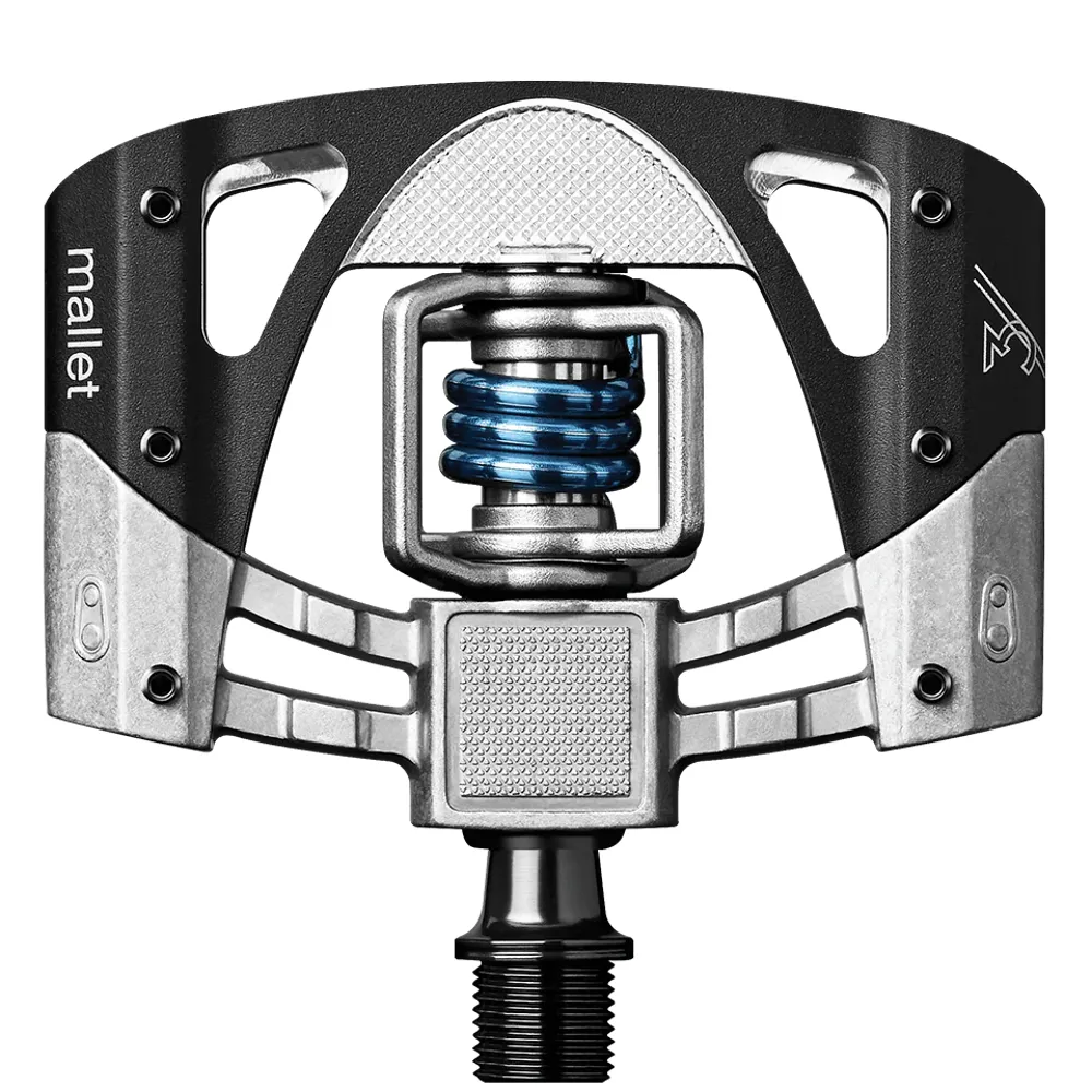 uPRISE Bikes Crank Brothers Mallet 3 Clipless MTB Pedals - Silver/Black/Blue | Price match, 365 day return s, 18-Month Warranty, Finance Available & Free UK Delivery