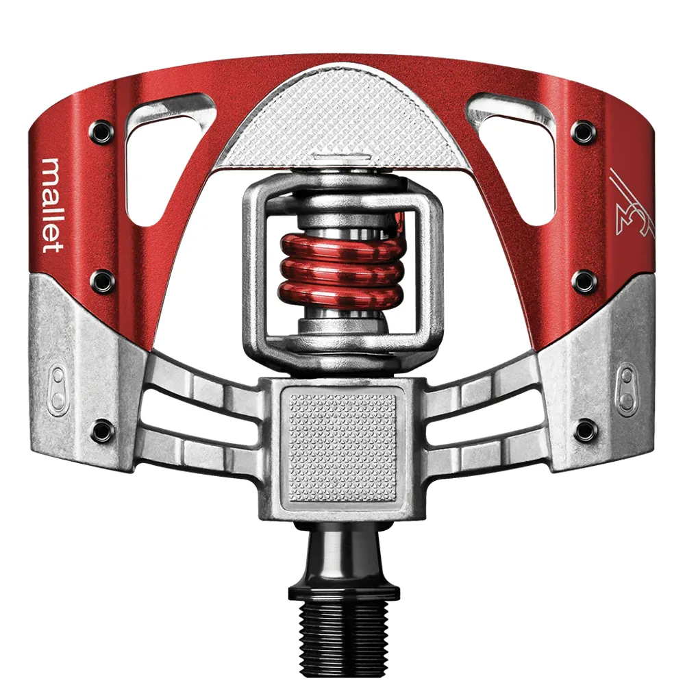 uPRISE Bikes Crank Brothers Mallet 3 Clipless MTB Pedals - Silver/Red | Price match, 365 day return s, 18-Month Warranty, Finance Available & Free UK Delivery