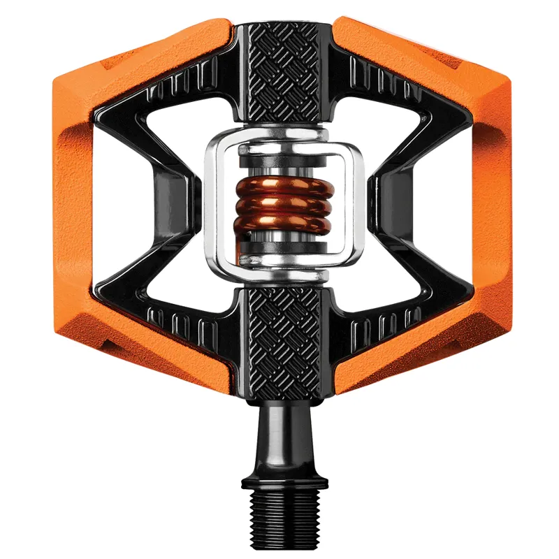 Crank Brothers Double Shot 2 Clipless MTB Pedals - Black/Orange-1