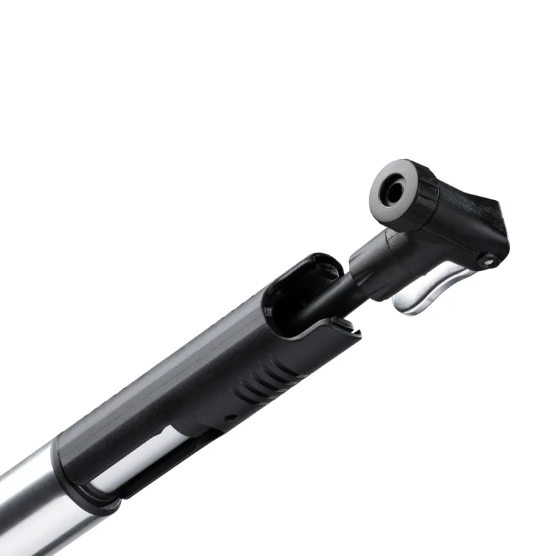 Crank Brothers Klic Mini Floor Pump - Silver/Black-4