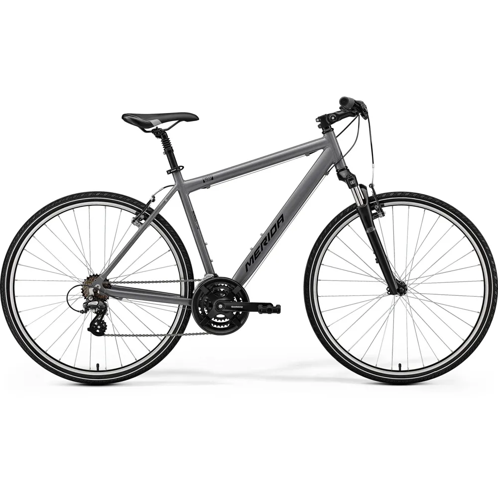 uPRISE Bikes Merida Crossway 10-V 2026 Hybrid Bike - Warm Slate Grey | Price match, 365 day return s, 18-Month Warranty, Finance Available & Free UK Delivery