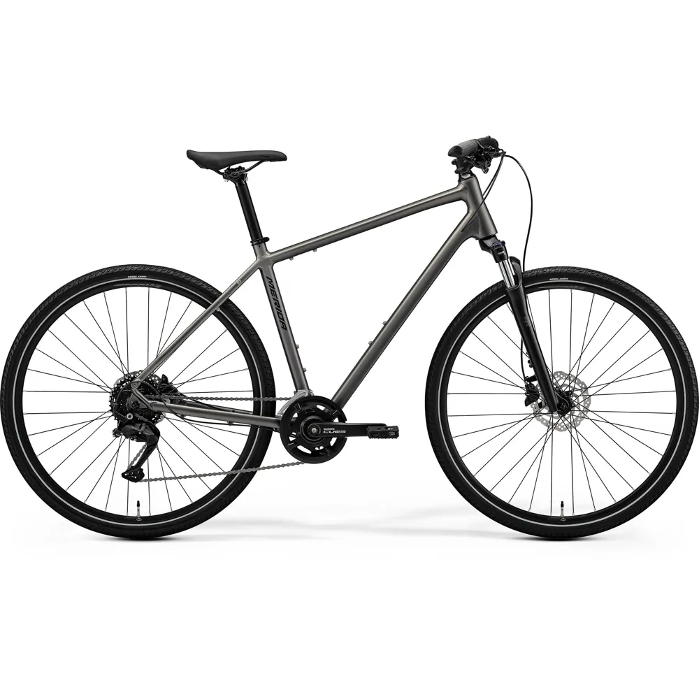 uPRISE Bikes Merida Crossway 100 2026 Hybrid Bike - Warm Slate Grey | Price match, 365 day return s, 18-Month Warranty, Finance Available & Free UK Delivery