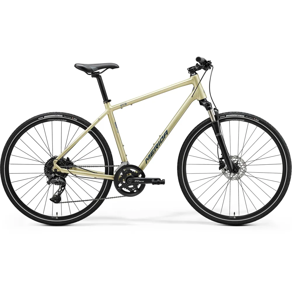 uPRISE Bikes Merida Crossway 300 2025 Hybrid Bike - Champagne/Blue | Price match, 365 day return s, 18-Month Warranty, Finance Available & Free UK Delivery