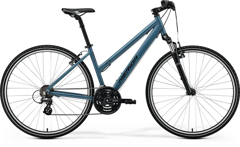 Merida Crossway 10-V Women's 2025 Hybrid Bike - Silk Blue/Black