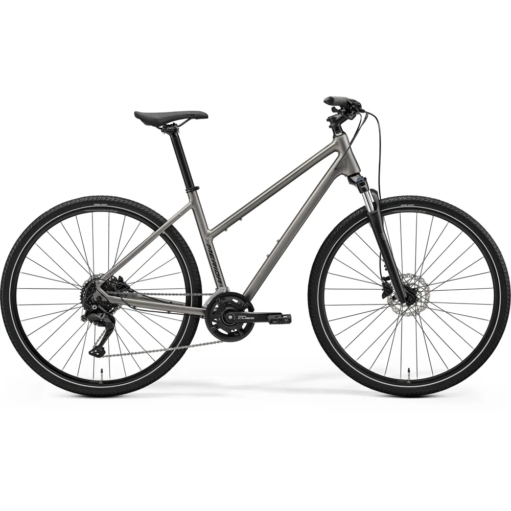 uPRISE Bikes Merida Crossway 100 Women's 2026 Hybrid Bike - Warm Slate Grey | Price match, 365 day return s, 18-Month Warranty, Finance Available & Free UK Delivery