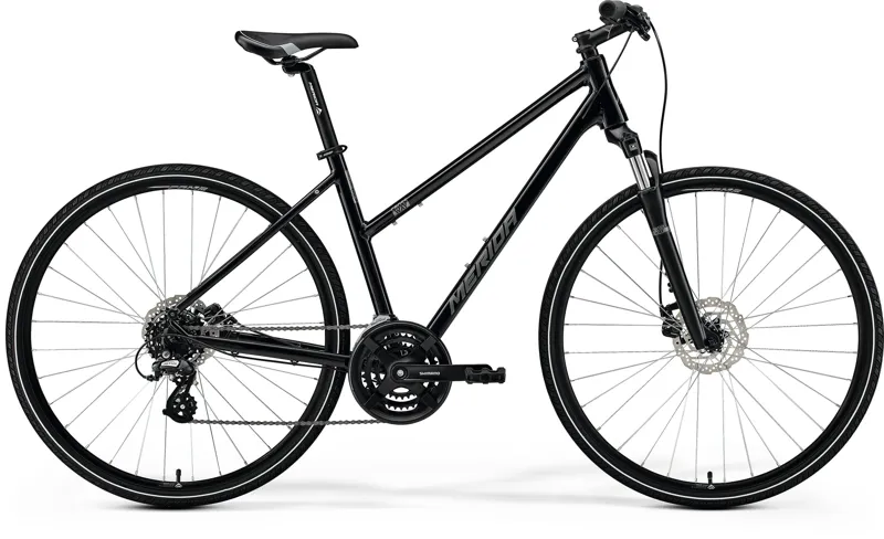Merida Crossway 10 Women's 2025 Hybrid Bike - Black/Silver