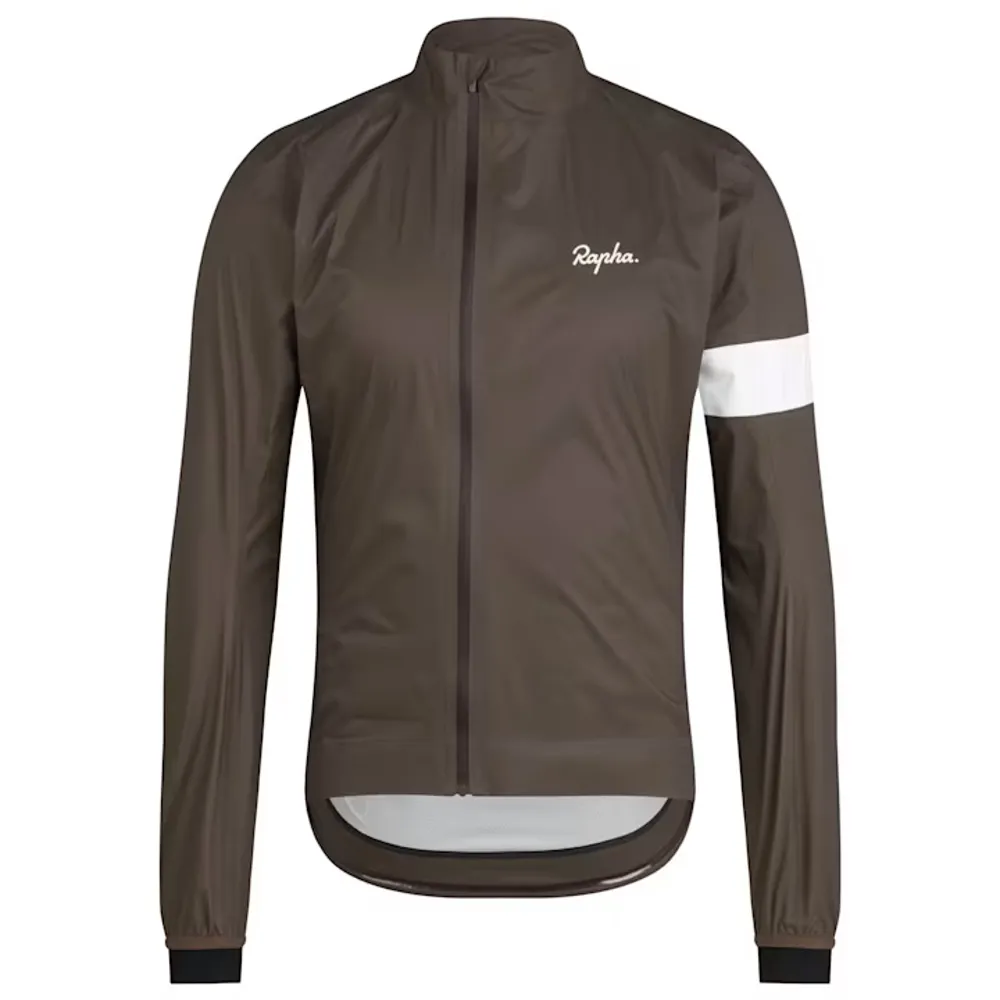 uPRISE Bikes Rapha Core Men's Rain Jacket II - Deep Coffee/White | Price match, 365 day return s, 18-Month Warranty, Finance Available & Free UK Delivery