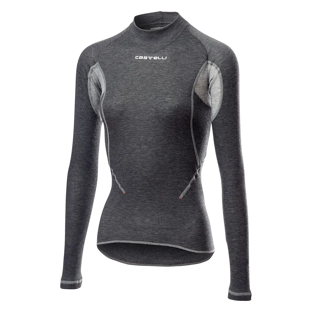 uPRISE Bikes Castelli Flanders 2 Warm Long Sleeve Womens Base Layer - Grey | Price match, 365 day return s, 18-Month Warranty, Finance Available & Free UK Delivery