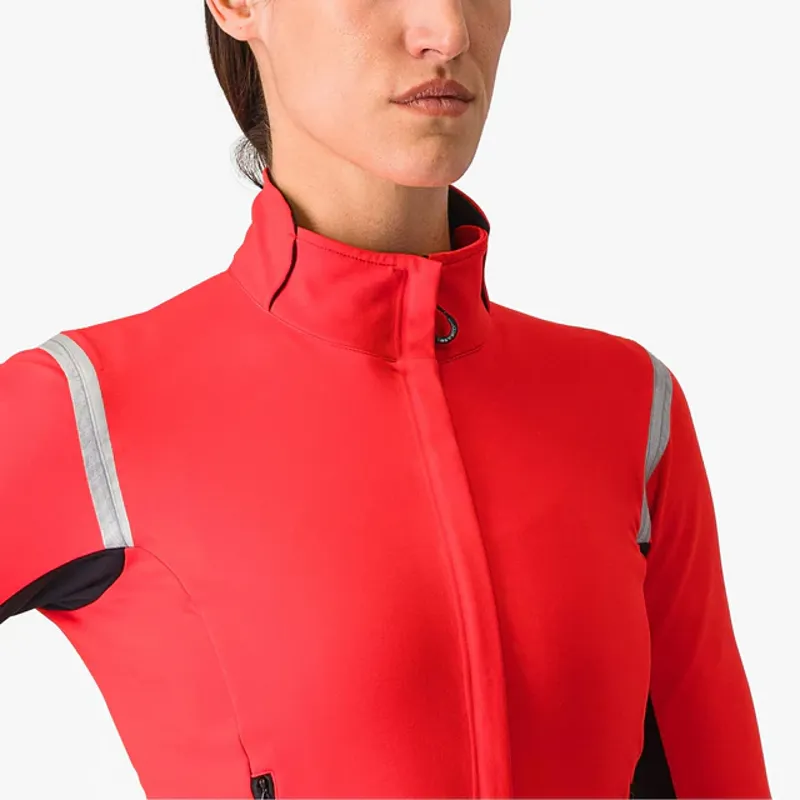 Castelli Perfetto RoS 2 Women's Jacket - Hibiscus/Silver Reflex-3