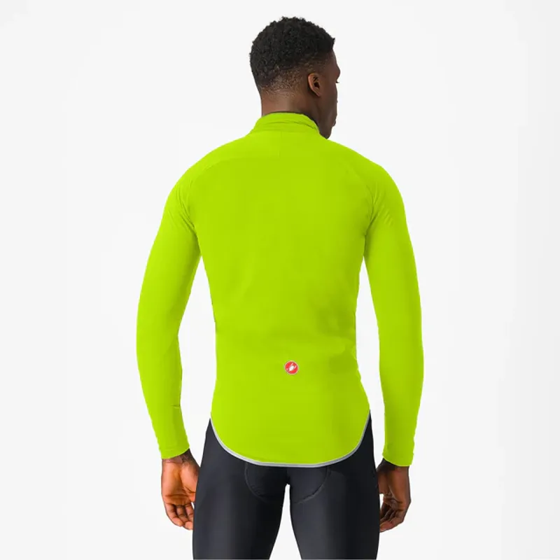 Castelli Ultra Rain Cape Men's Waterproof Jacket - Lime/Silver Reflex-1