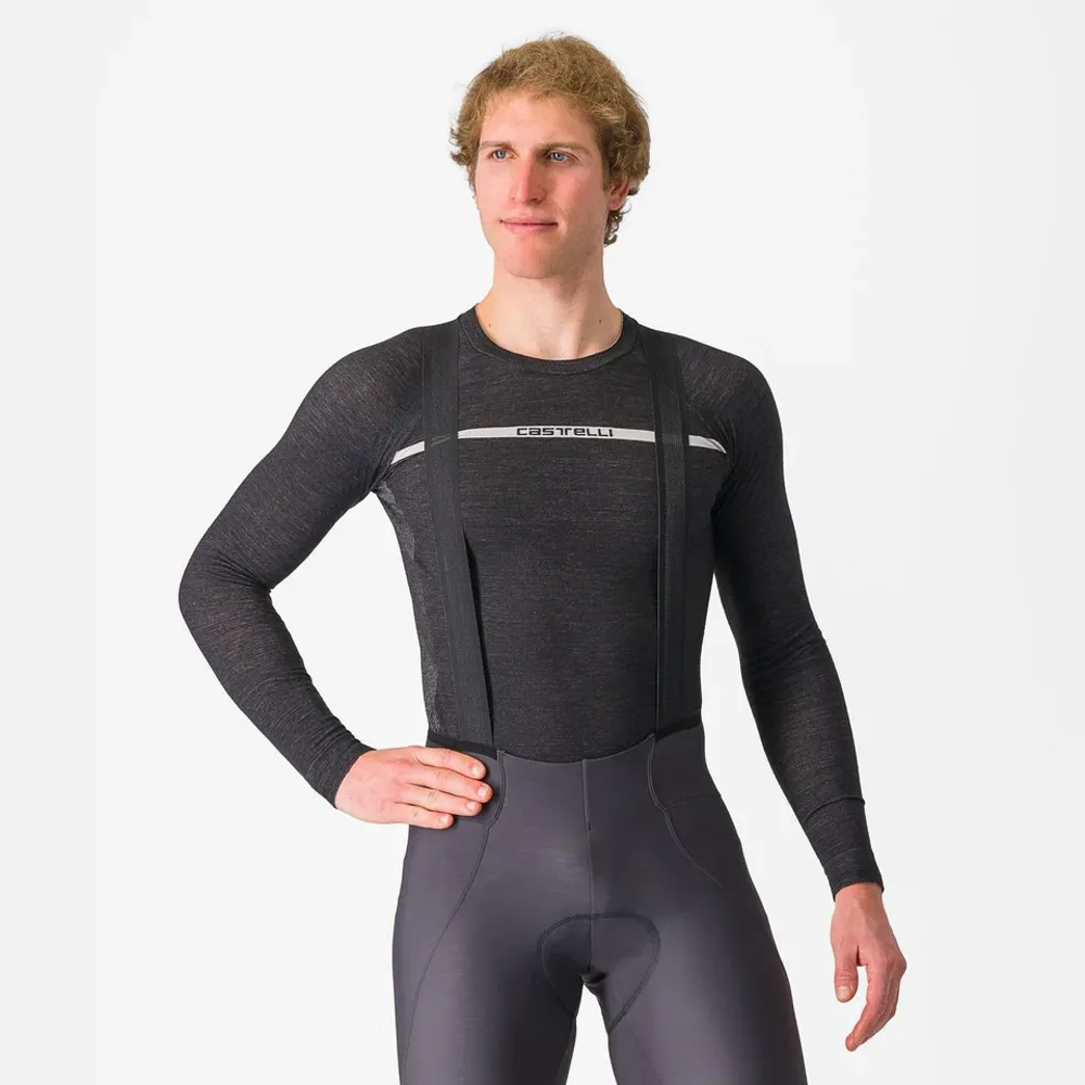 uPRISE Bikes Castelli Merino Seamless Men's Long Sleeve Base Layer - Black | Price match, 365 day return s, 18-Month Warranty, Finance Available & Free UK Delivery