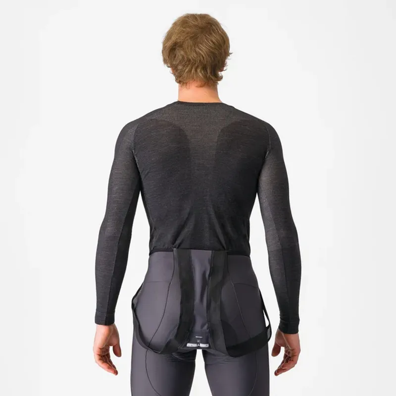 Castelli Merino Seamless Men's Long Sleeve Base Layer - Black-1