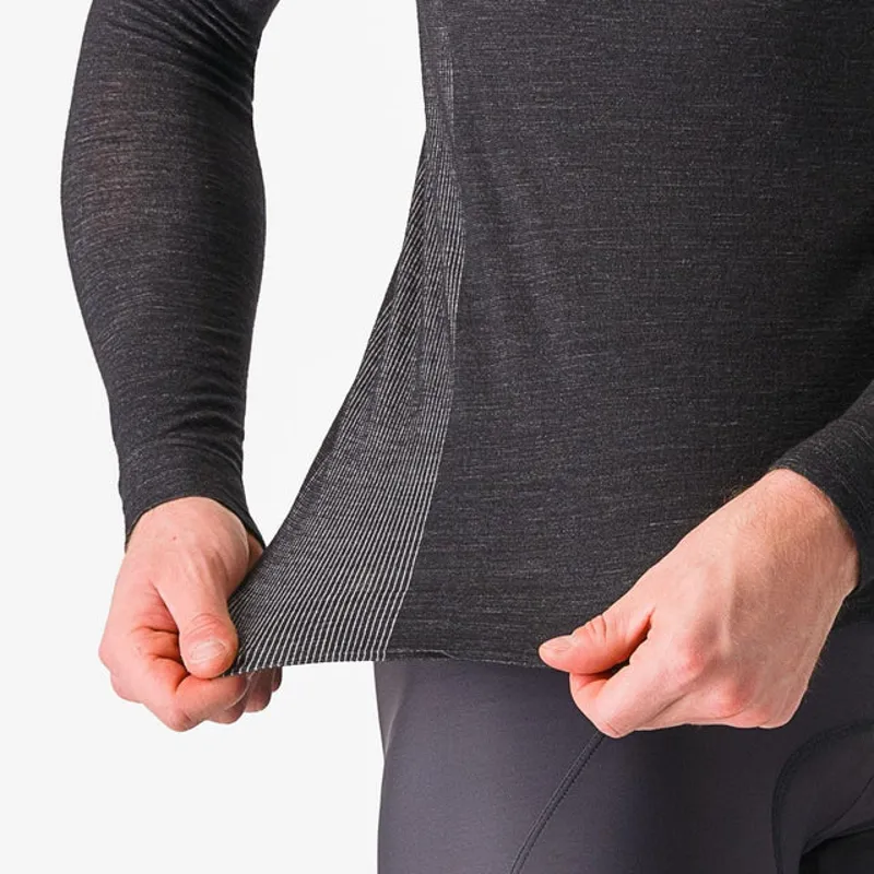Castelli Merino Seamless Men's Long Sleeve Base Layer - Black-3