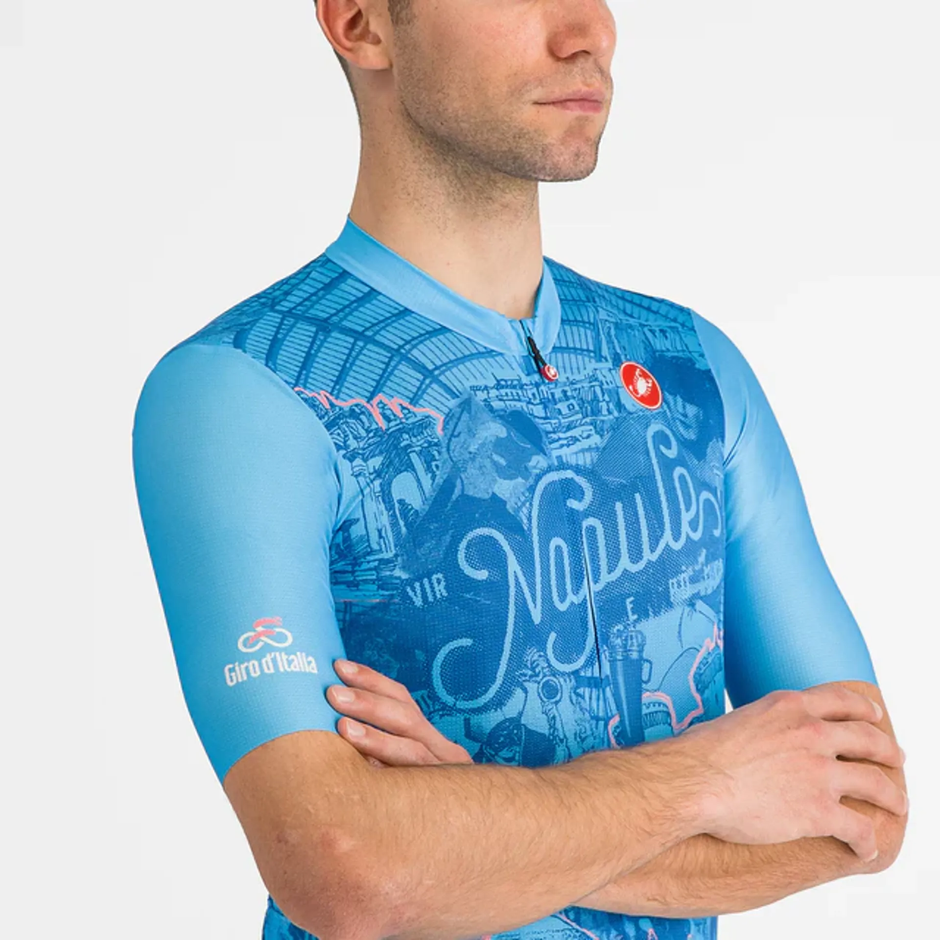 Castelli Giro107 Napoli Men's Short Sleeve Jersey - Azzurro