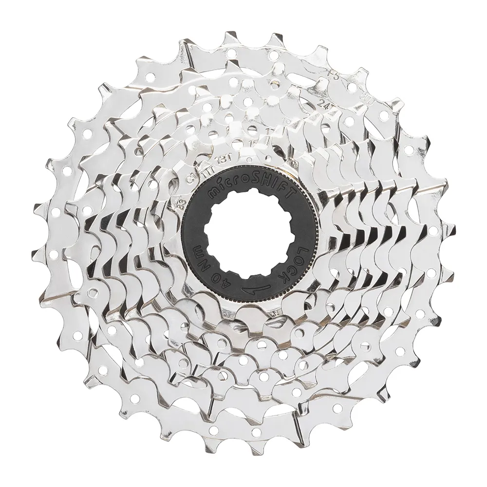 uPRISE Bikes Microshift CS-H082 H-Series 8 Speed Cassettes HG Spline - Silver | Price match, 365 day returns, 18-Month Warranty, Finance Available & Free UK Delivery