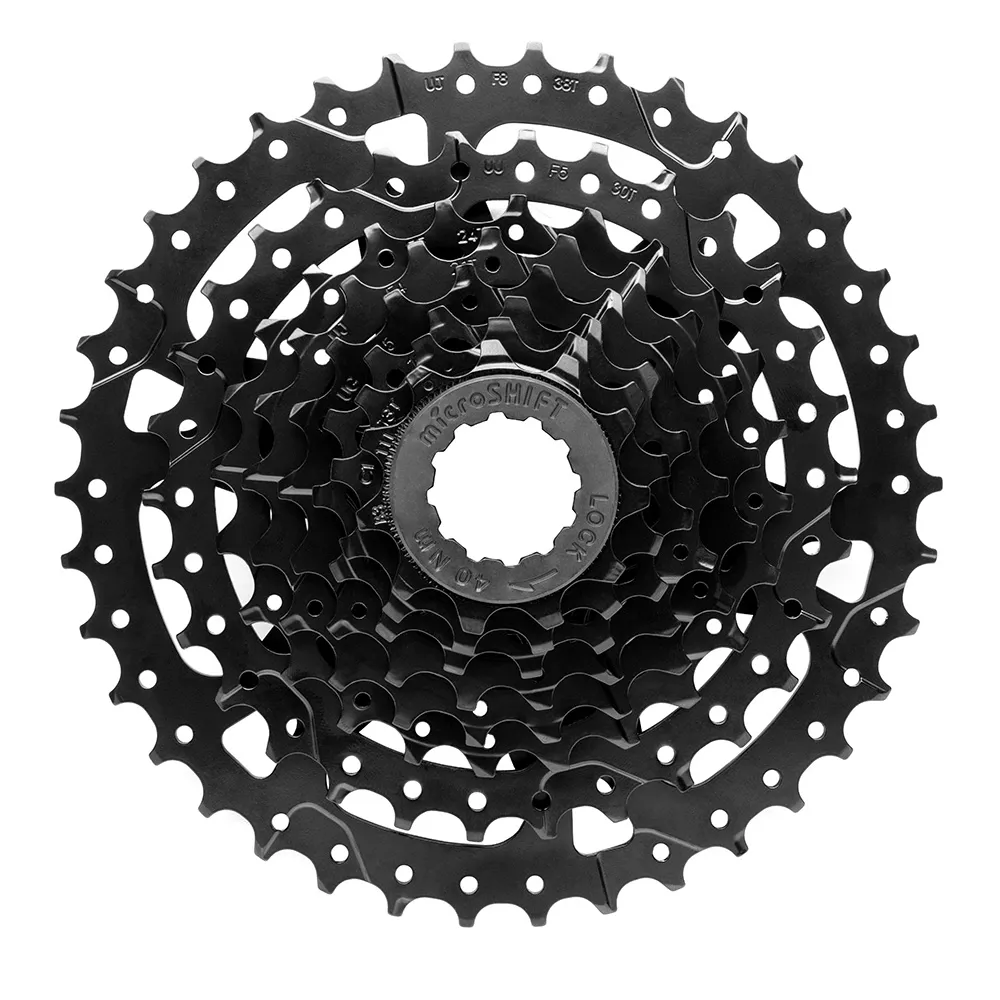 uPRISE Bikes Microshift CS-H083 Acolyte H-Series 8 Speed Cassettes - Black - 11-38T | Price match, 365 day returns, 18-Month Warranty, Finance Available & Free UK Delivery