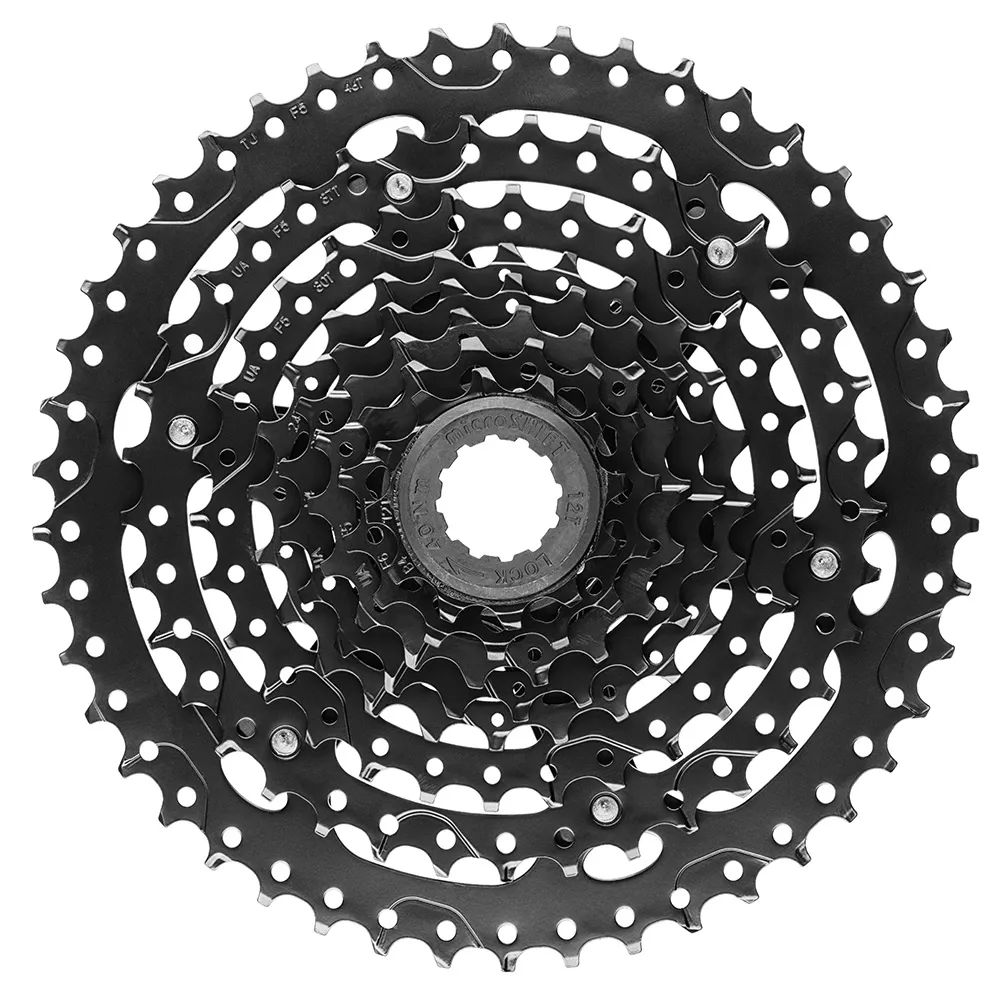 uPRISE Bikes Microshift CS-H083 Acolyte H-Series 8 Speed Cassettes - Black - 12-46T | Price match, 365 day returns, 18-Month Warranty, Finance Available & Free UK Delivery