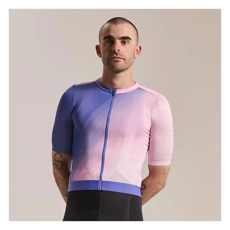 Rapha Men's Pro Team Training Jersey III - Surface Print Blue-2