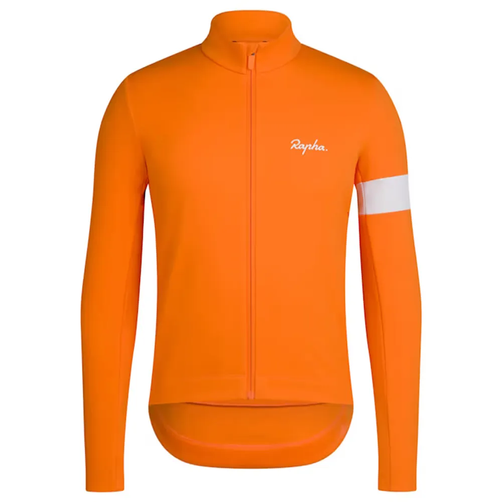 uPRISE Bikes Rapha Core Men's Winter Jacket - Bright Orange/White | Price match, 365 day return s, 18-Month Warranty, Finance Available & Free UK Delivery