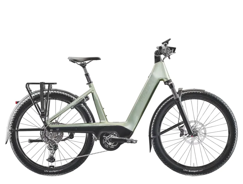 Trek Charter+ 4 R9 Trail Lowstep 800wh 2027 Electric Hybrid Bike - Lichen Green