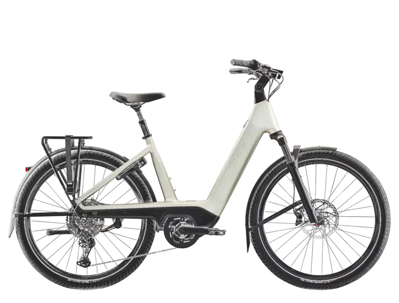 Trek Charter+ 5 R10 LowStep 540wh 2026 Electric Hybrid Bike - Lunar Silver