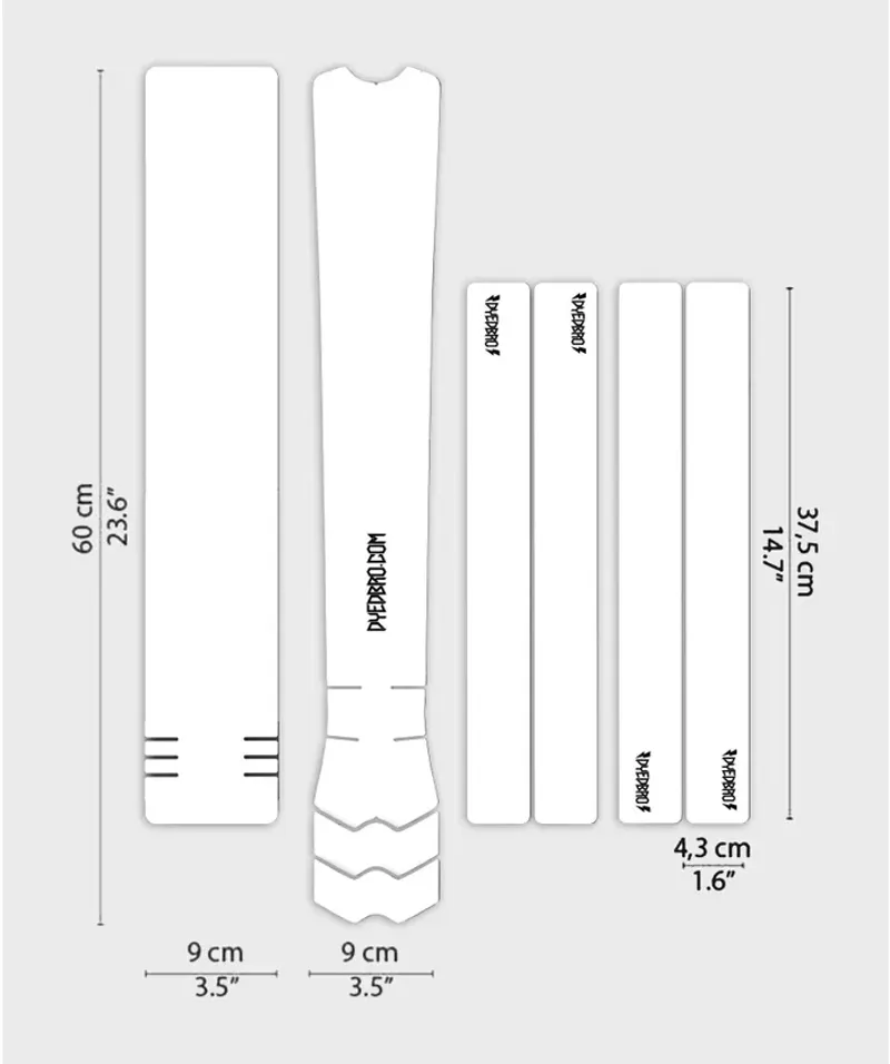 Dyedbro MTB Frame Protection - Matte Clear/Black