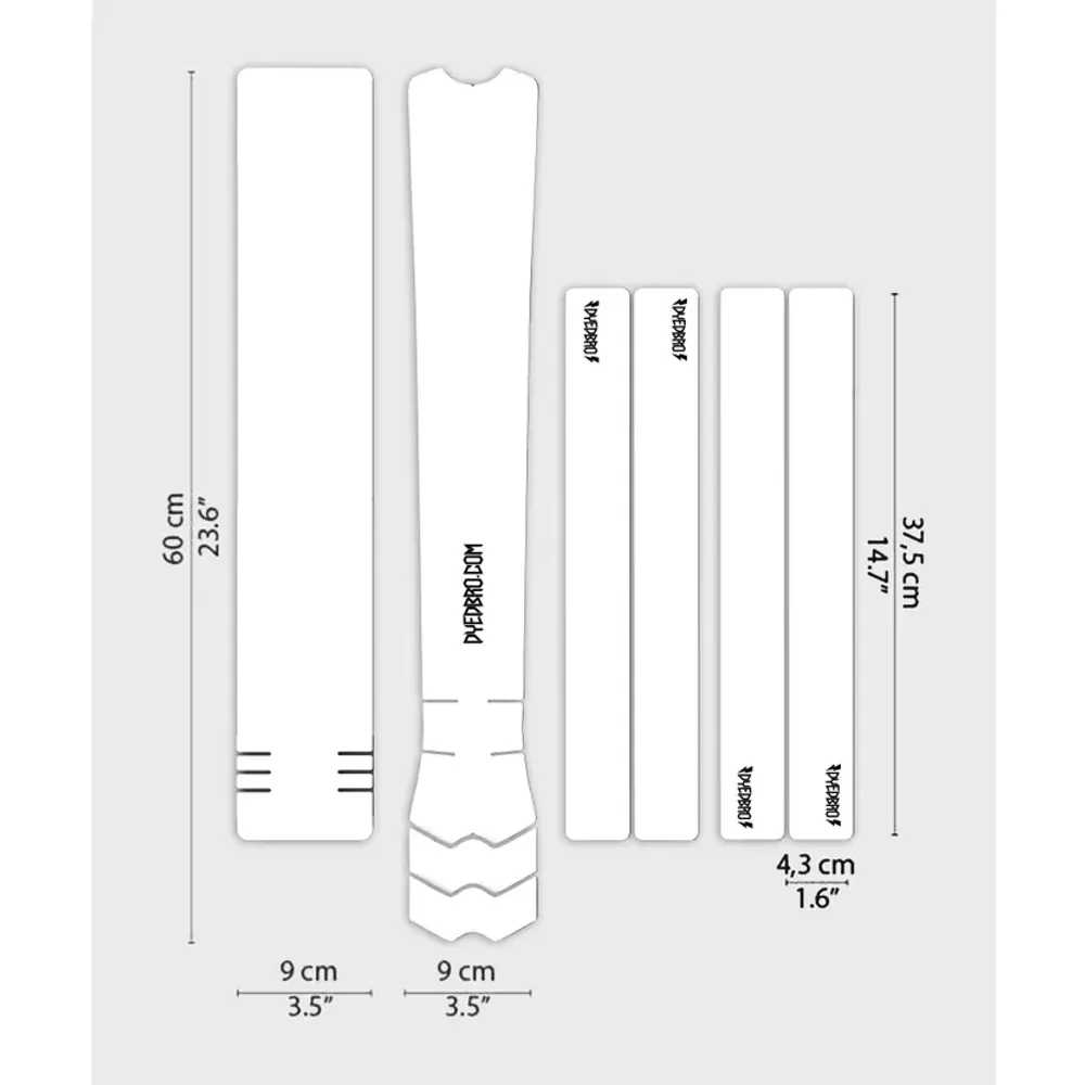 uPRISE Bikes Dyedbro MTB Frame Protection - Gloss Clear/Black | Price match, 365 day return s, 18-Month Warranty, Finance Available & Free UK Delivery