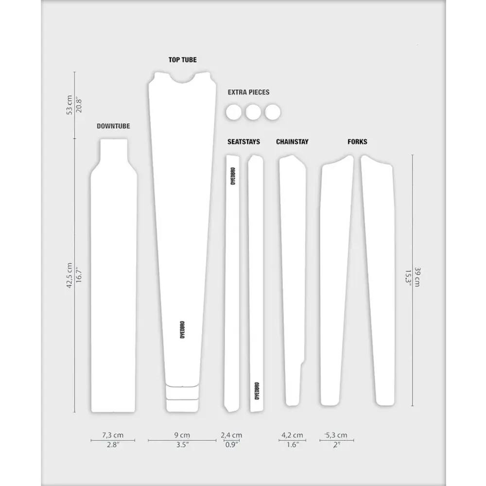 uPRISE Bikes Dyedbro Gravel Bike Frame Protection - Gloss Clear/Black | Price match, 365 day return s, 18-Month Warranty, Finance Available & Free UK Delivery